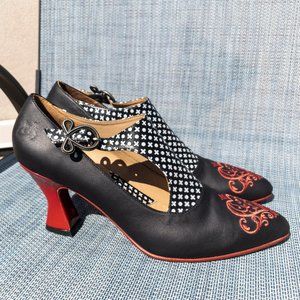 Limited Edition Red, Black, and White Fluvog Heels